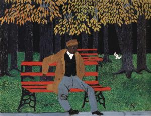 Man on a Bench-Horace Pippin