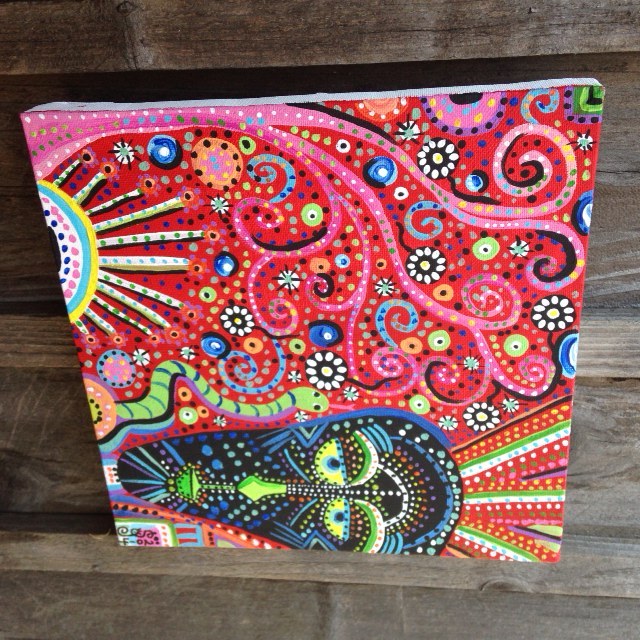 Side-View Tree Man- Tribute to Pacita Abad Linda Cleary 2014 Acrylic on Canvas