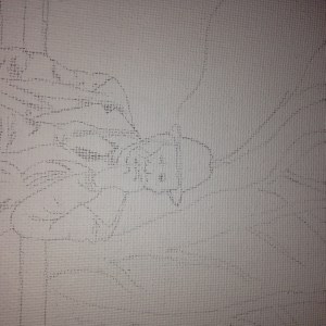 My initial sketch for the painting.