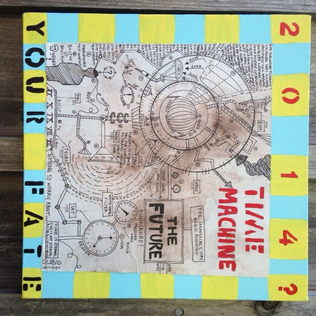 Escape Your Fate-  Tribute to George Widener Linda Cleary 2014 Pen & Ink, Acrylic on paper and canvas