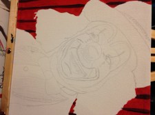 Painting in the background...