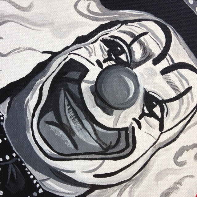 (Close-Up) Le Clown Heureux- Tribute to Camille Bombois Linda Cleary 2014 Acrylic on Canvas