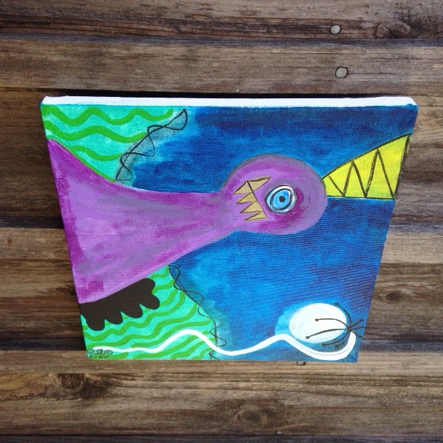 Side-View The Second Moon- Tribute to William Baziotes Linda Cleary 2014 Acrylic on canvas