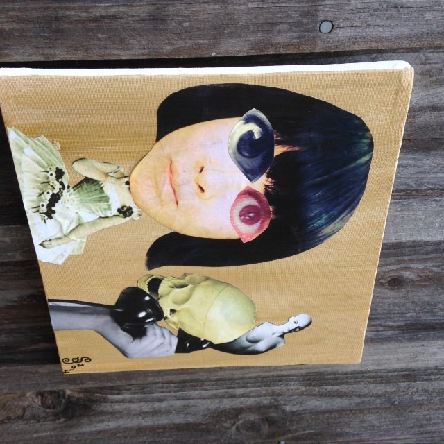 Side- View It's for you- Tribute to Hannah Hoch Linda Cleary 2014 Acrylic/Paper/glue on canvas