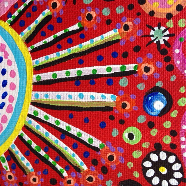 Close-Up 2 Tree Man- Tribute to Pacita Abad Linda Cleary 2014 Acrylic on Canvas