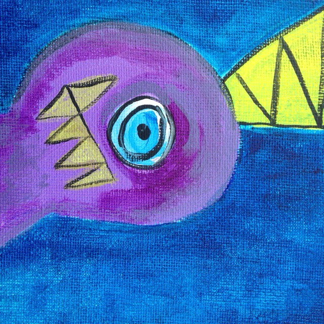 Close-Up 1 The Second Moon- Tribute to William Baziotes Linda Cleary 2014 Acrylic on canvas