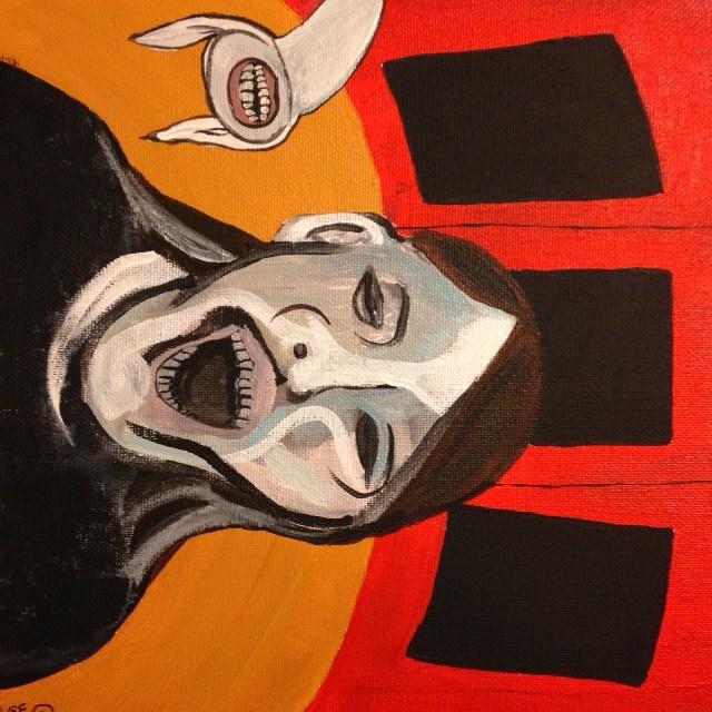 Study for a Woman Screaming- Tribute to Francis Bacon- Linda Cleary 2014 Acrylic on canvas