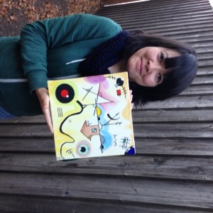 The proud artist!  Day 2- Complete!