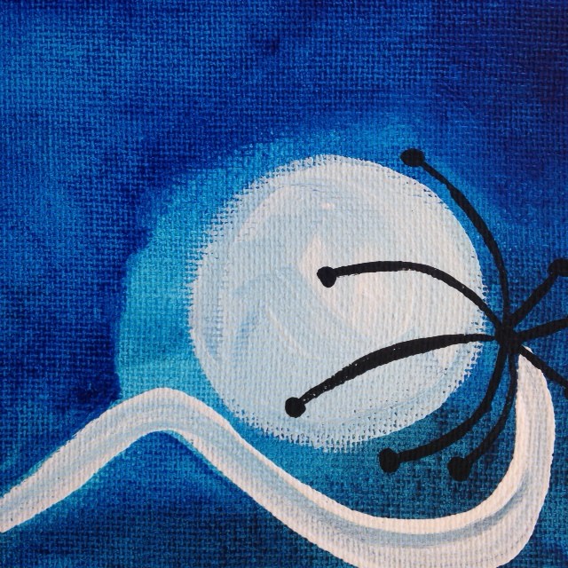 Close-Up 2 The Second Moon- Tribute to William Baziotes Linda Cleary 2014 Acrylic on canvas