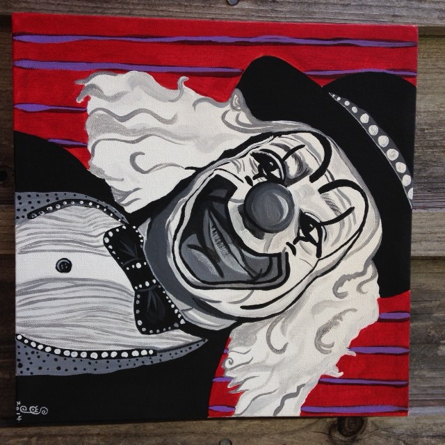 Le Clown Heureux- Tribute to Camille Bombois Linda Cleary 2014 Acrylic on Canvas