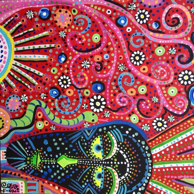 Tree Man- Tribute to Pacita Abad Linda Cleary 2014 Acrylic on Canvas