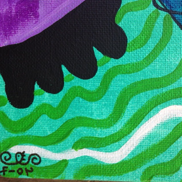 Close-Up 3 The Second Moon- Tribute to William Baziotes Linda Cleary 2014 Acrylic on canvas