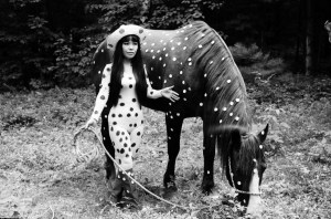 I love this photo of Yayoi Kusama
