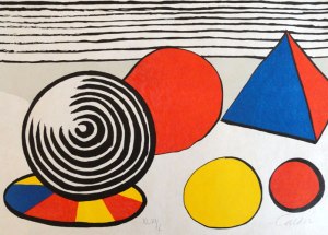 Alexander Calder. "From Le Memoire Elementaire (composition with Pyramid and Spheres)"