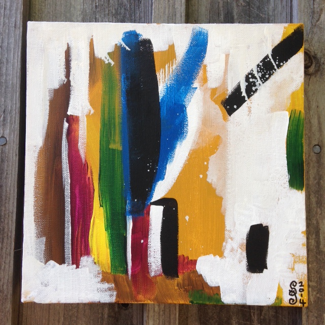 Abstract Distract- Tribute to Michael Goldberg Linda Cleary 2014 Acrylic on Canvas