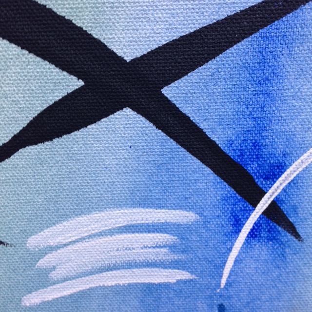 Close Up 1 Untitled 52- Tribute to Hans Hartung Linda Cleary 2014 Acrylic on Canvas