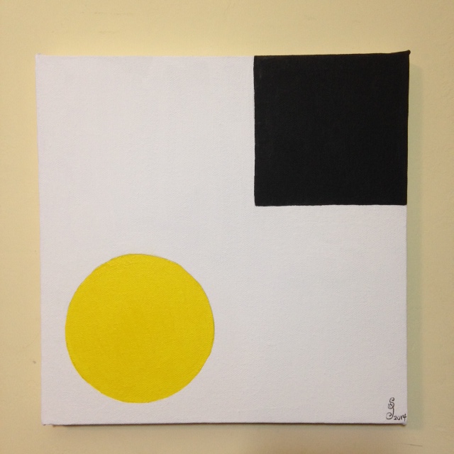 Yellow & Black- Tribute to Ellsworth Kelly Linda Cleary 2014 Acrylic on Canvas