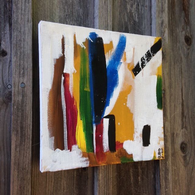 Side-View Abstract Distract- Tribute to Michael Goldberg Linda Cleary 2014 Acrylic on Canvas