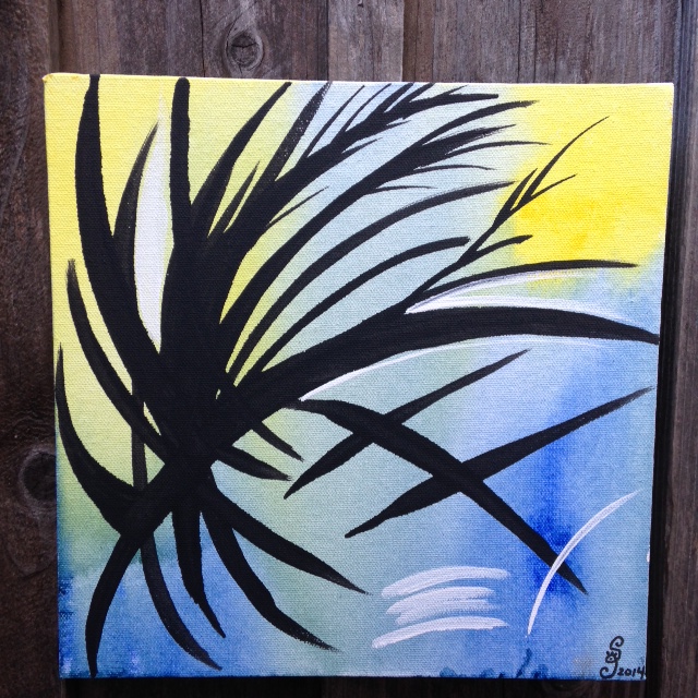 Untitled 52- Tribute to Hans Hartung Linda Cleary 2014 Acrylic on Canvas