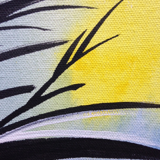 Close Up 2 Untitled 52- Tribute to Hans Hartung Linda Cleary 2014 Acrylic on Canvas