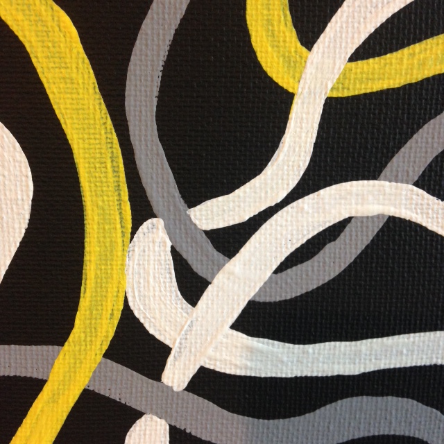 Close-Up 1 Electric- Tribute to Brice Marden Linda Cleary 2014 Acrylic on Canvas