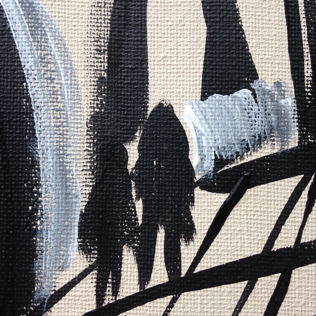Close-Up 1 Painting Number 43- Tribute to Franz Kline Linda Cleary 2014 Acrylic on Canvas 