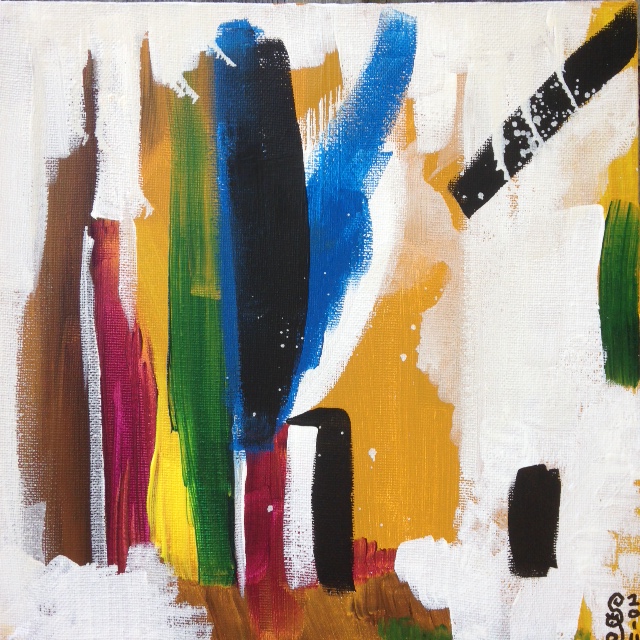 Abstract Distract- Tribute to Michael Goldberg Linda Cleary 2014 Acrylic on Canvas