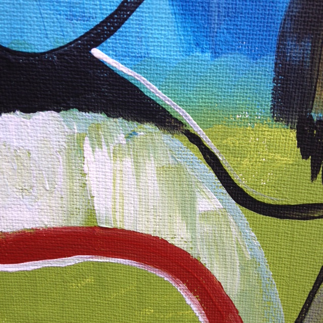 Close-Up 4 Windmill- Tribute to Peter Lanyon Linda Cleary- 2014 Acrylic on Canvas