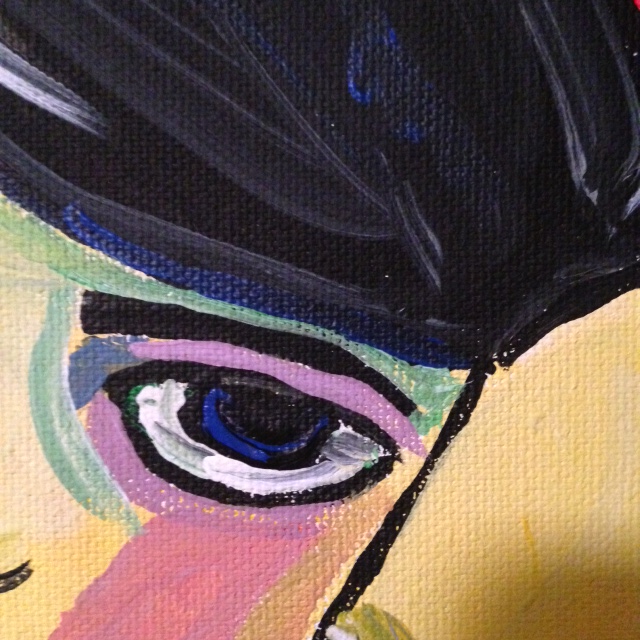 Close-Up 2 Self-Portrait- Tribute to Alexej von Jawlensky Linda Cleary 2014 Acrylic on Canvas