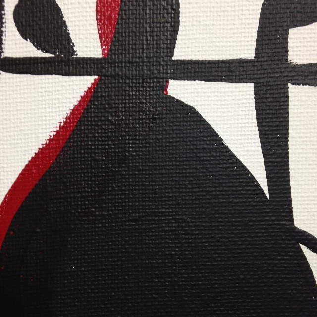 Close-Up 3 Recluse- Tribute to Robert Motherwell Linda Cleary 2014 Acrylic on Canvas