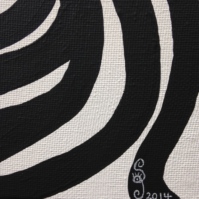 Close-Up 3 Painting 35- Tribute to Sol LeWitt Linda Cleary 2014 Acrylic on Canvas