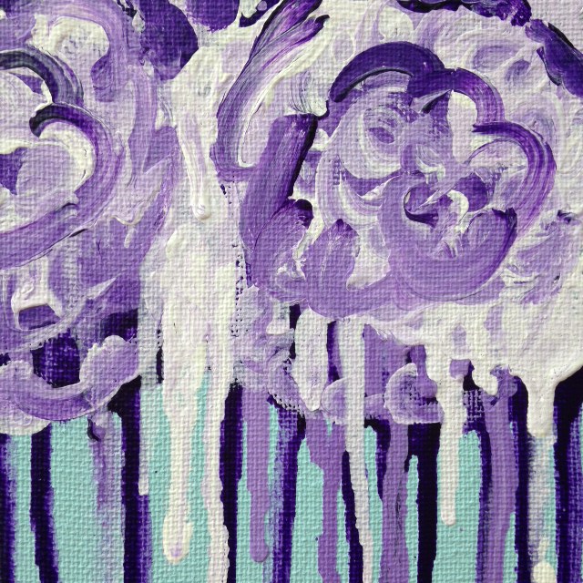 Close-Up 1 Roses and Venus- Tribute to Cy Twombly Linda Cleary 2014 Acrylic on Canvas