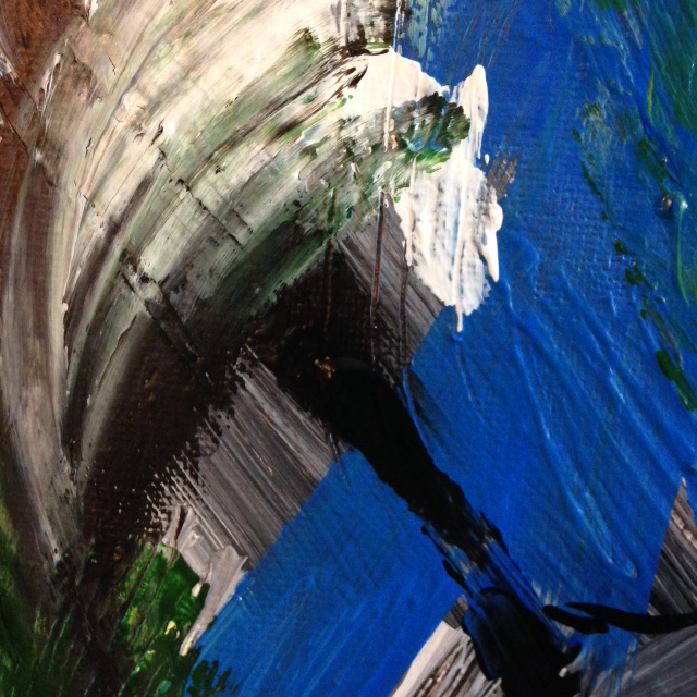 Close-Up 1 The Storm is Here- Tribute to Mary Abbott Linda Cleary 2014 Acrylic on Canvas