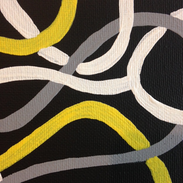 Close-Up 2 Electric- Tribute to Brice Marden Linda Cleary 2014 Acrylic on Canvas