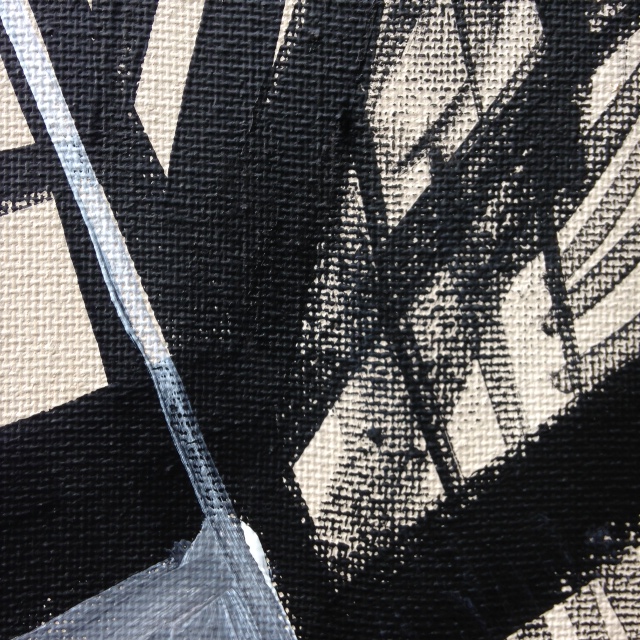 Close-Up 2 Painting Number 43- Tribute to Franz Kline Linda Cleary 2014 Acrylic on Canvas 