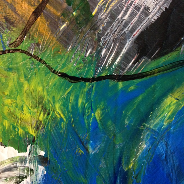 Close-Up 2 The Storm is Here- Tribute to Mary Abbott Linda Cleary 2014 Acrylic on Canvas