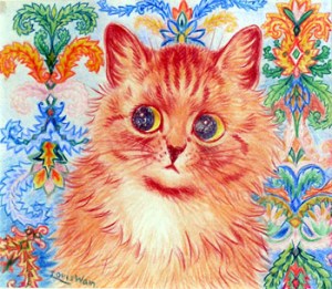 Louis Wain- A painting done after being diagnosed with schizophrenia.