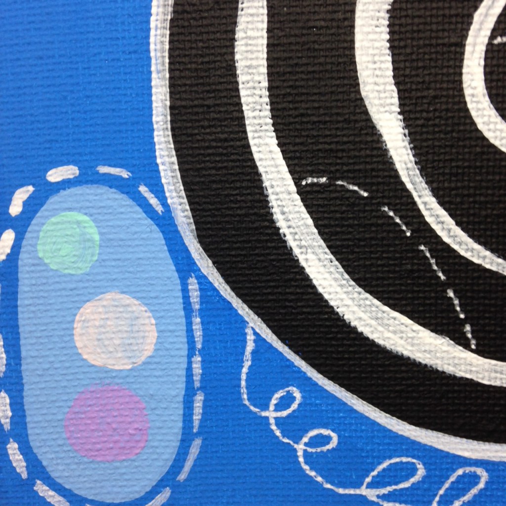 Close-Up 1 Anxioushood- Tribute to Hilma af Klint Linda Cleary 2014 Acrylic on Canvas