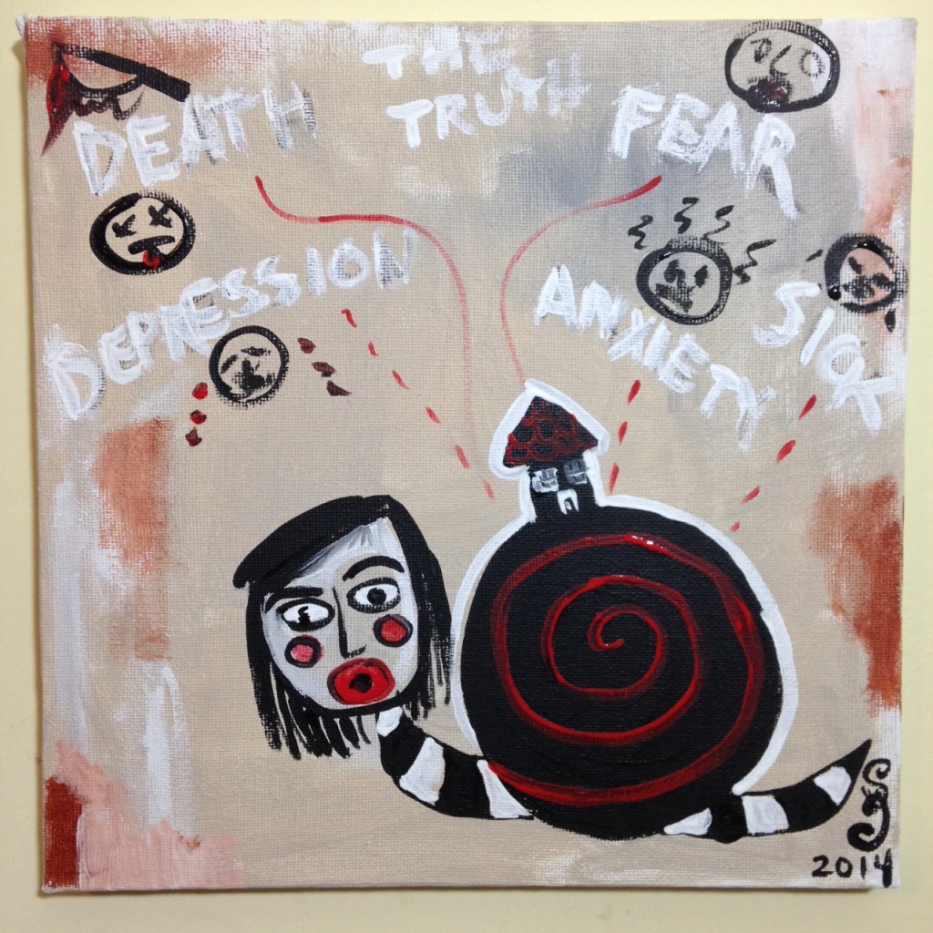 Welcome to my Home- Tribute to Alexandra Huber Linda Cleary 2014 Acrylic on Canvas