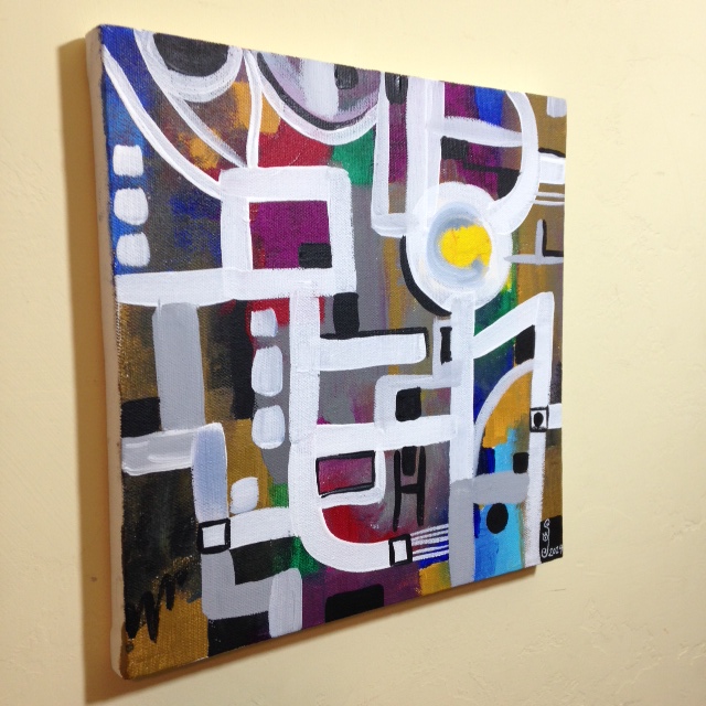 Side-View Number 62- Tribute to Bradley Walker Tomlin Linda Cleary 2014 Acrylic on Canvas