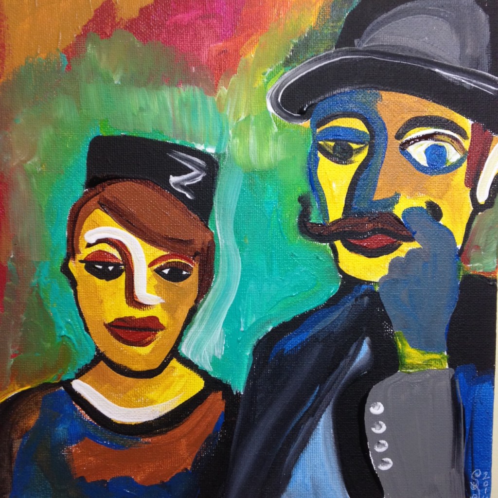Olden Times- Tribute to Karl Schmidt-Rotluff Linda Cleary 2014 Acrylic on Canvas