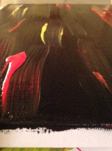 Prepping the canvas with some color...