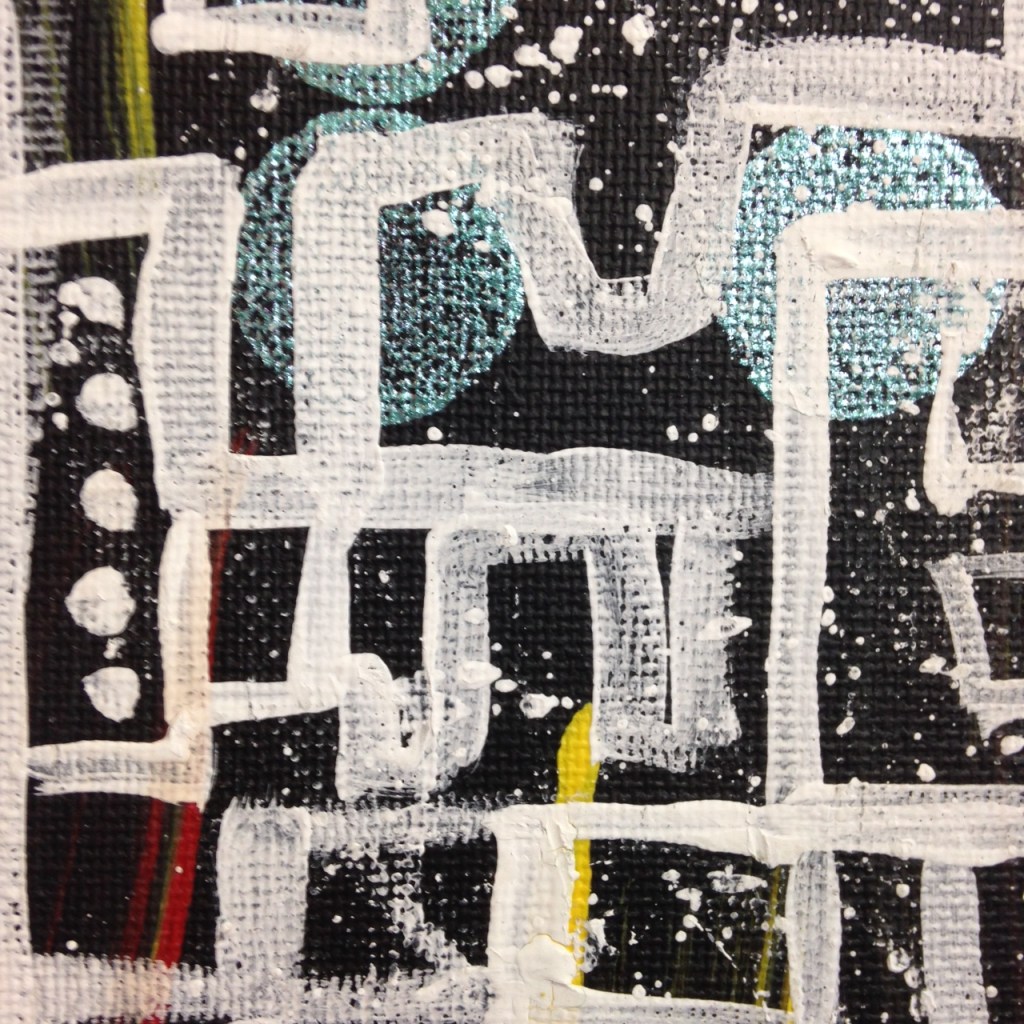 Close-Up 1 Life Maze- Tribute to Lee Krasner Linda Cleary 2014 Acrylic on Canvas