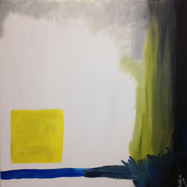 Sun, Water, Sky- Tribute to Theodoros Stamos Linda Cleary 2014 Acrylic on Canvas