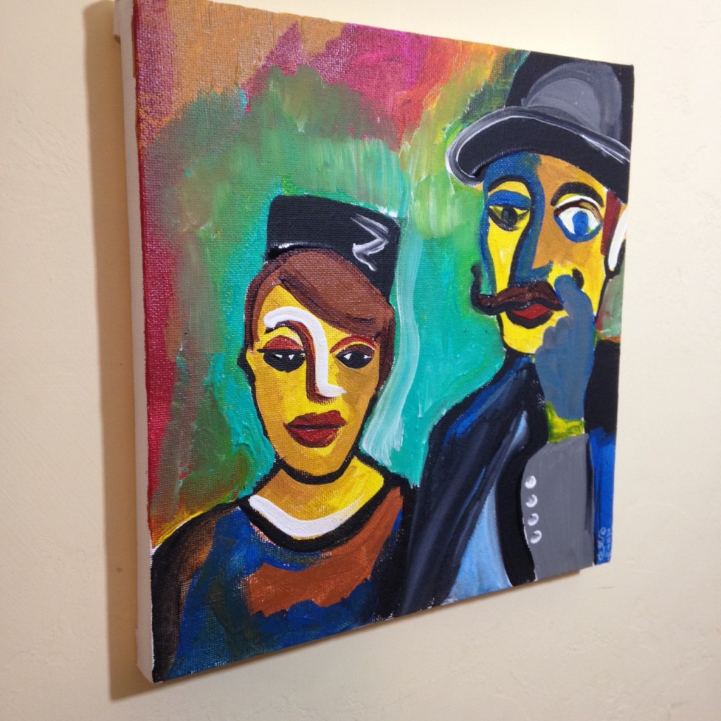 Side-View Olden Times- Tribute to Karl Schmidt-Rotluff Linda Cleary 2014 Acrylic on Canvas