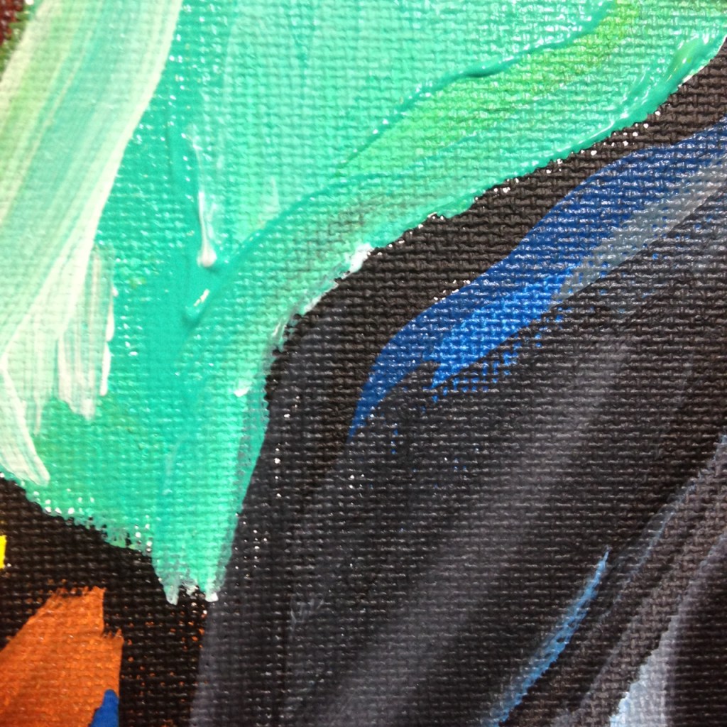 Close-Up 3 Olden Times- Tribute to Karl Schmidt-Rotluff Linda Cleary 2014 Acrylic on Canvas