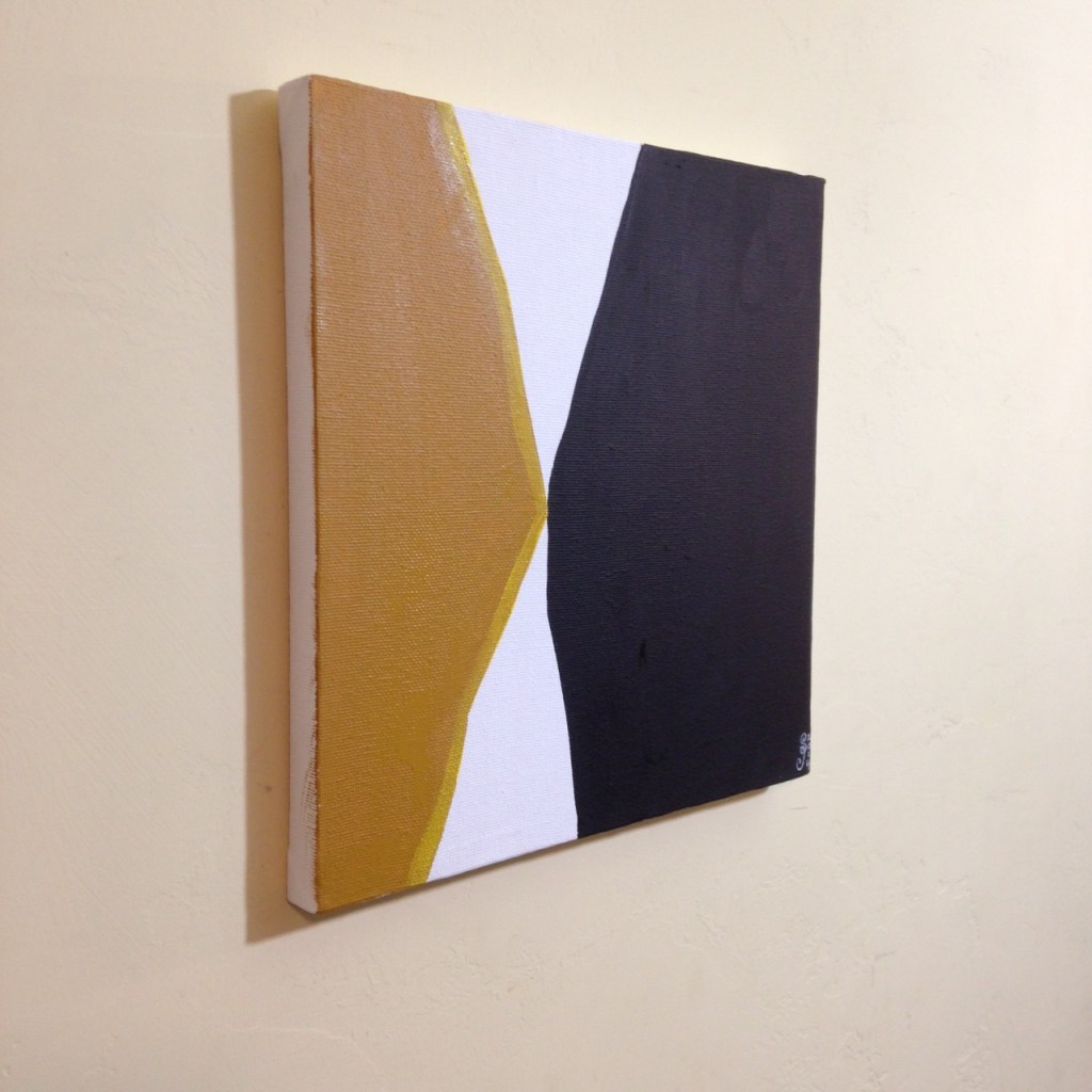 Side-View Ochre, Yellow, Black- Tribute to Anne Truitt Linda Cleary 2014 Acrylic on Canvas