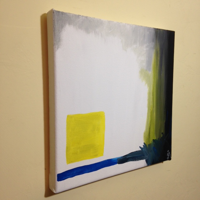 Side-View Sun, Water, Sky- Tribute to Theodoros Stamos Linda Cleary 2014 Acrylic on Canvas