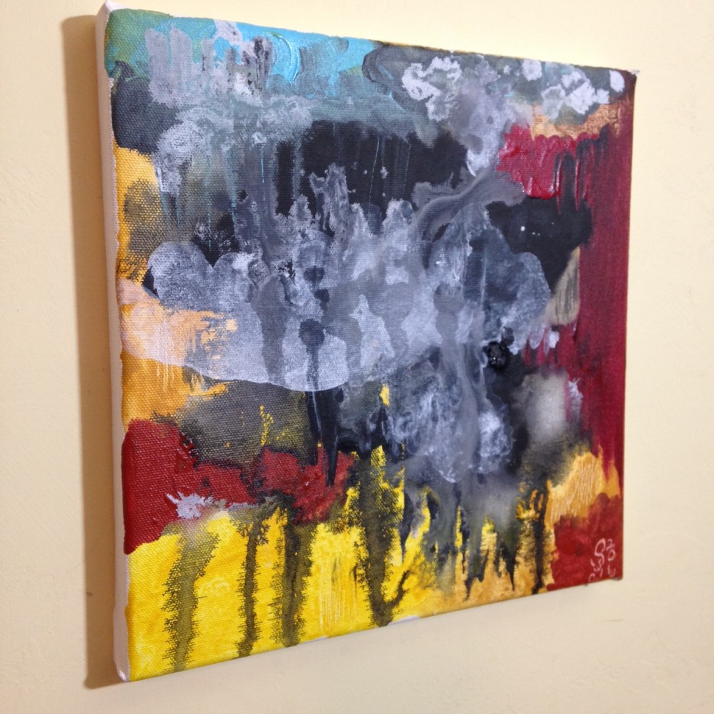 Side- View Untitled 75- Tribute to Michel Leah Keck Linda Cleary 2014 Acrylic on Canvas