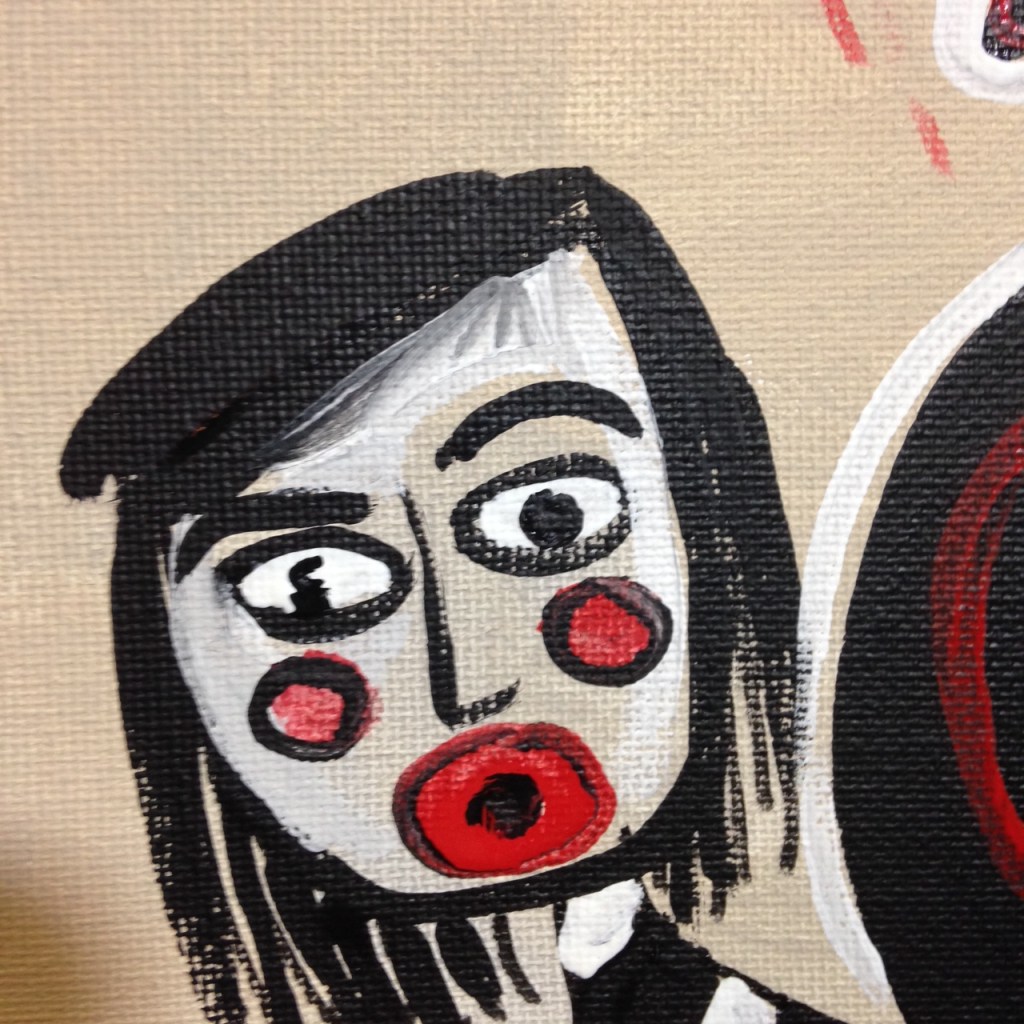 Close-Up 1 Welcome to my Home- Tribute to Alexandra Huber Linda Cleary 2014 Acrylic on Canvas